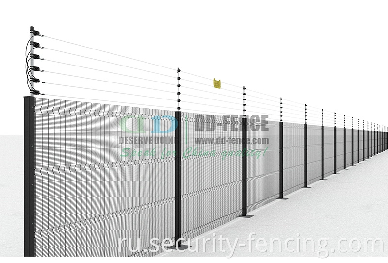 Высокое напряжение Pulse Electric Fence Physical Barrier Support 4, 8, 12, Электрический забор Lines с сертификацией CE для коммерческой зоны аэропорта Villa Industry